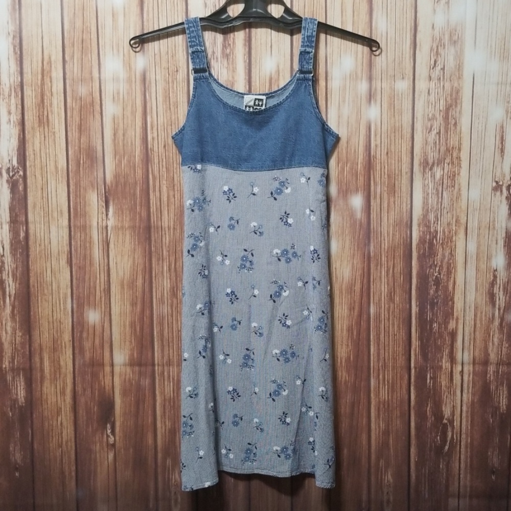 Girl's Denim and Floral Dress Size 8